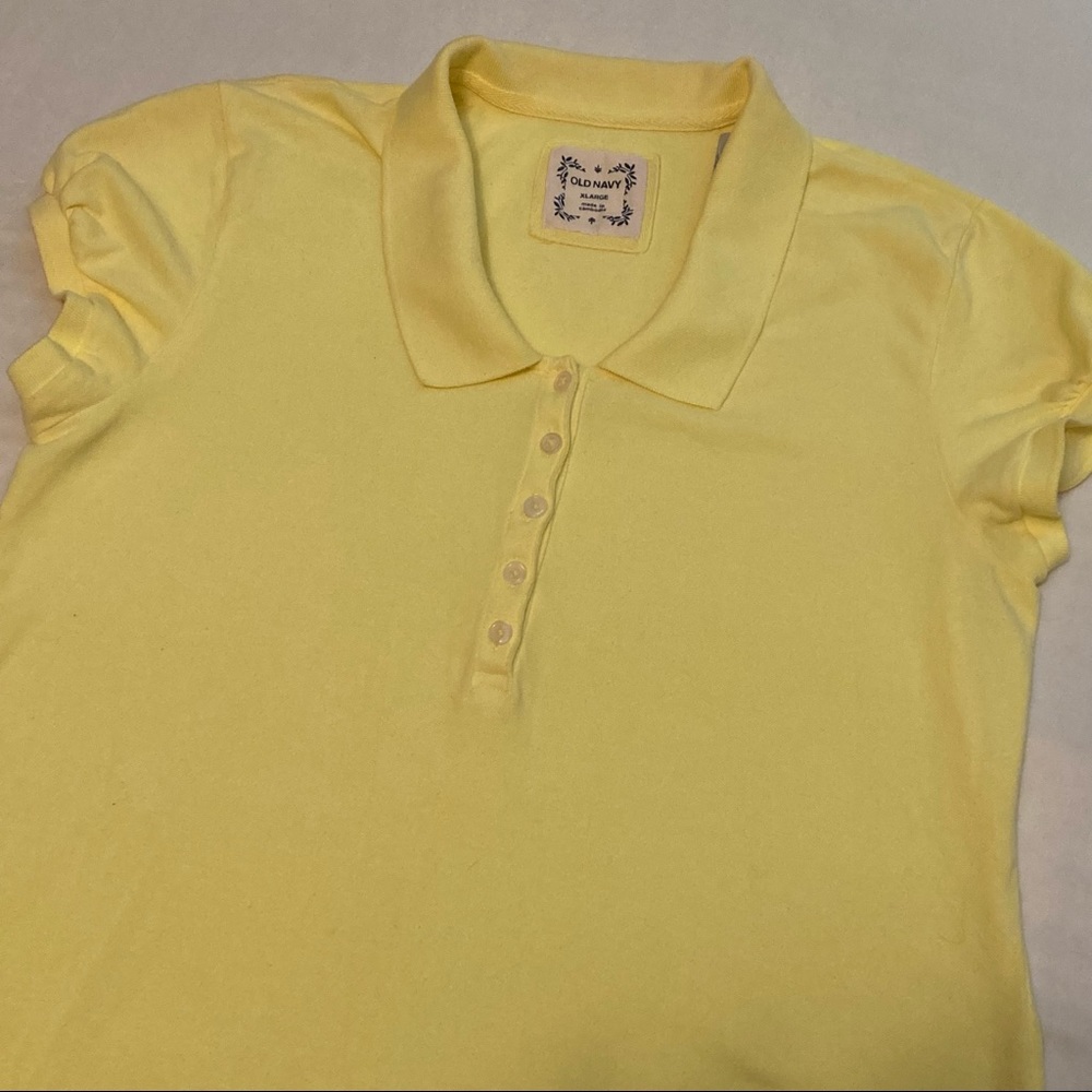 New OLD NAVY Yellow Collared Polo Shirt